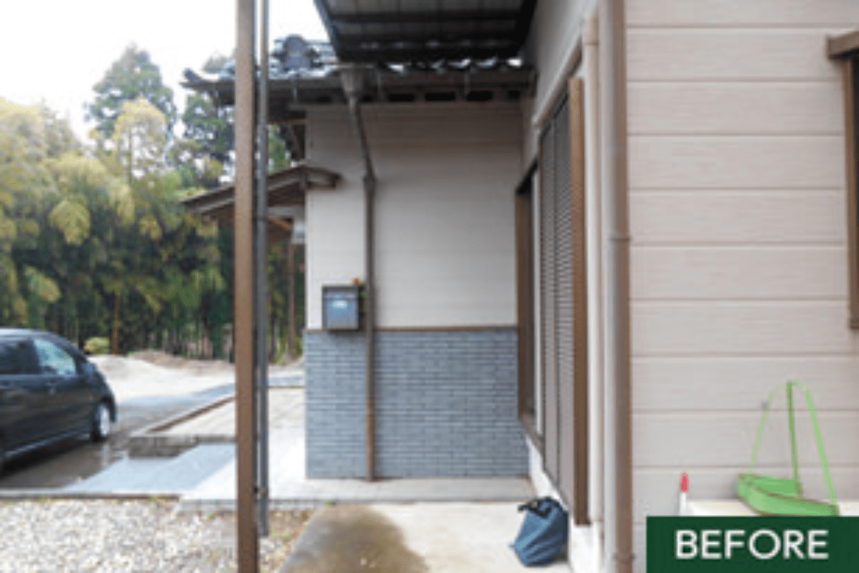 テラス囲いリフォームの施工費用例:before