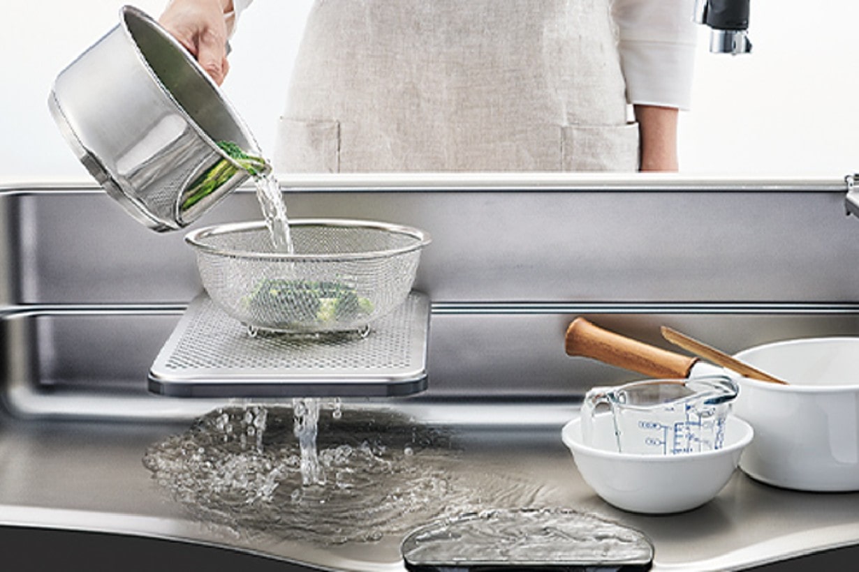 システムキッチン　シンク部分 シエラ システムキッチン シエラS W2274mm センターキッチン 構造壁