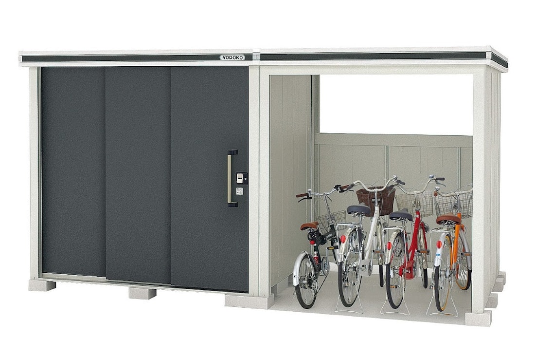 ヨドコウの自転車置き場一体型物置「エルモコンビ」(画像出典：ヨドコウ)