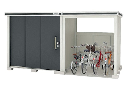 ヨドコウの自転車置き場一体型物置「エルモコンビ」(画像出典：ヨドコウ)