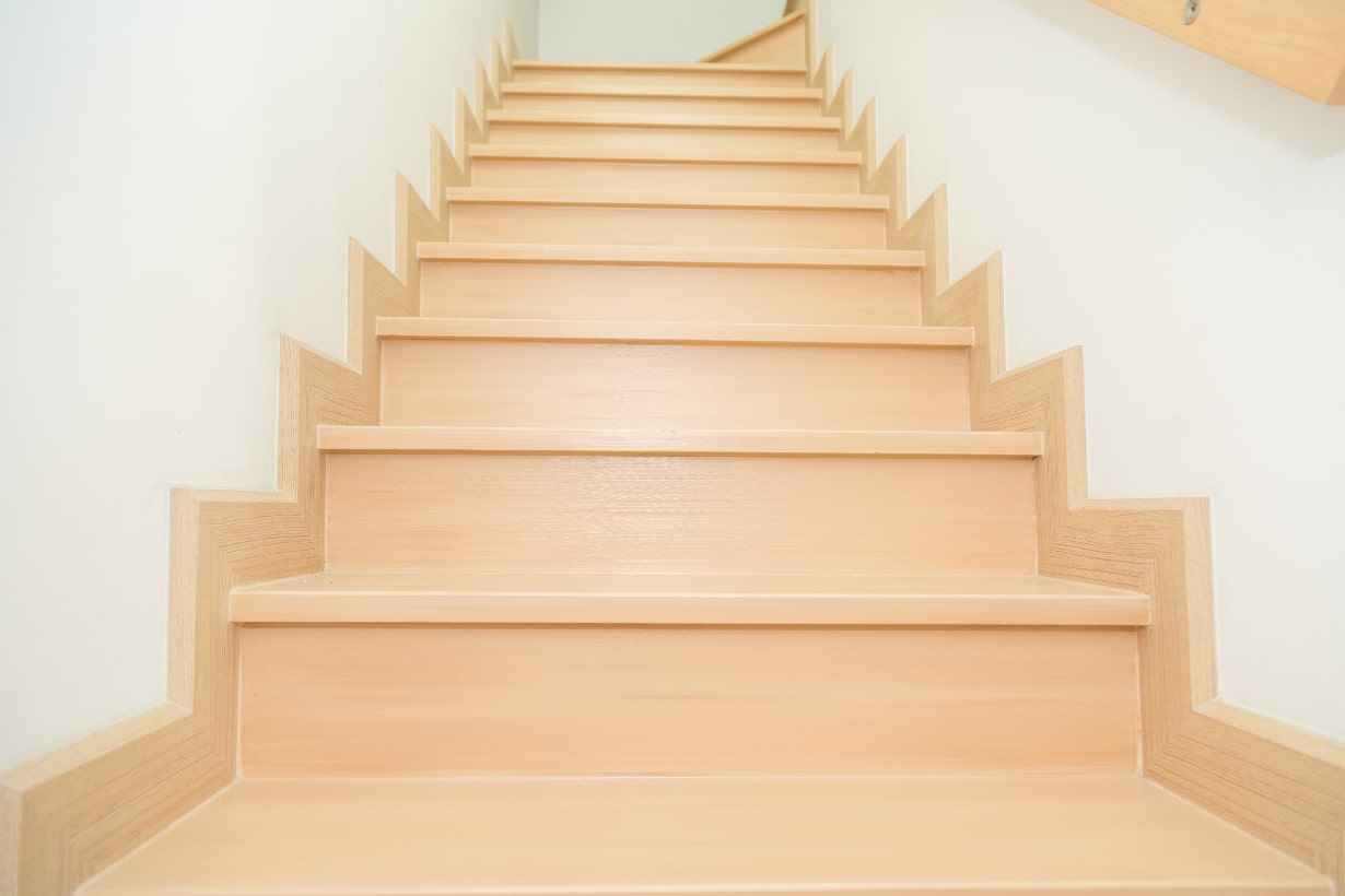 Walk way up the stairs to the 2nd floor