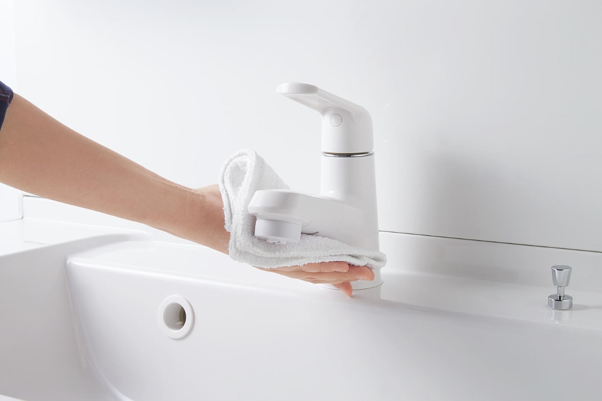 スゴピカ水栓 さっとお掃除、清潔が続く スゴピカ水栓 さっとお掃除、清潔が続く