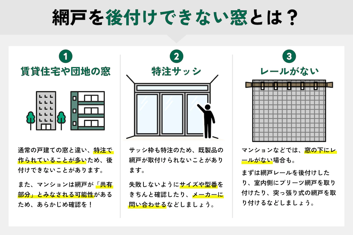 窓まわり 網戸 バリエーション 網戸のバリエーション