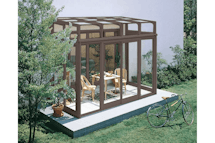 ガーデンフェイステラス囲いII ハイサッシタイプ フラット屋根 2.0間×6