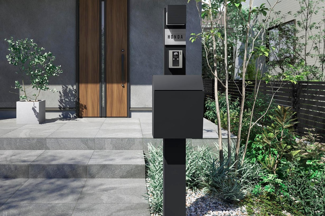施工例_柱ﾌﾞﾗｯｸ_照明ﾌﾞﾗｯｸ_横型ﾎﾟｽﾄP-1型ﾛｲﾔﾙﾌﾞﾗｯｸ
