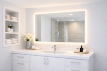 洗面化粧台J1シリーズ900間口 片引出扉タイプ 3面鏡スマートポケット